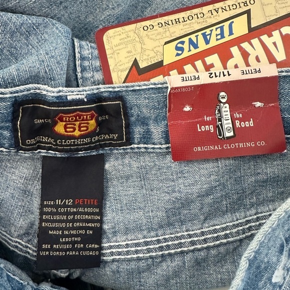 Route 66 Vintage Carpenter Petite Ladies Jeans Medium Wash SZ 11/12 NWT - Picture 8 of 8